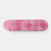 Cheques en Swirls - Roze Persoonlijk Skateboard (Horizontaal)