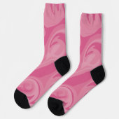 Cheques en Swirls - Roze Sokken (Links)