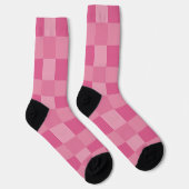 Cheques en Swirls - Roze Sokken (Rechts)