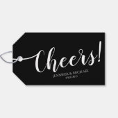 Cheques Simple Black Love Cadeaulabel (Achterkant Horizontaal)