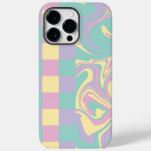 Cheques & Swirls Pastel Roze, Geel, Paars en groen Case-Mate iPhone Case (Achterkant)
