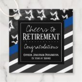 Cheques to Retirement Police Officer Bedankjes Labels (Voorkant)