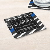 Cheques to Retirement Police Officer Kartonnen Onderzetters (Schuin)