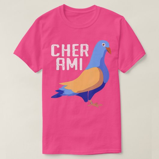 Cher Ami World War Hero Carrier Pigeon T-shirt (Design voorkant)