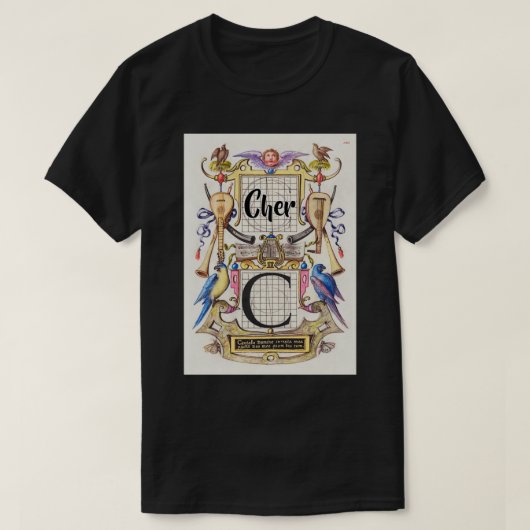 Cher  en Moderne Calligrafie Crafter Garden T-shirt (Design voorkant)