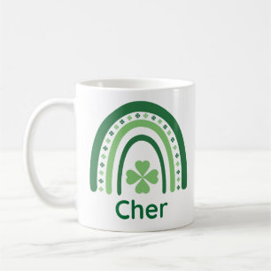 Cher Name Clover Boho Rainbow Koffiemok