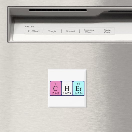 Cher periodiek table name magnet (Insitu (Vaatwasser))