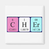 Cher periodiek table name magnet (Voorkant)
