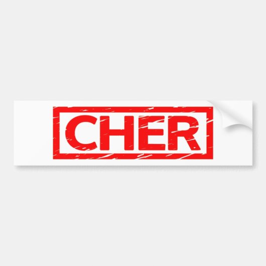 Cher Stamp Bumpersticker (Voorkant)