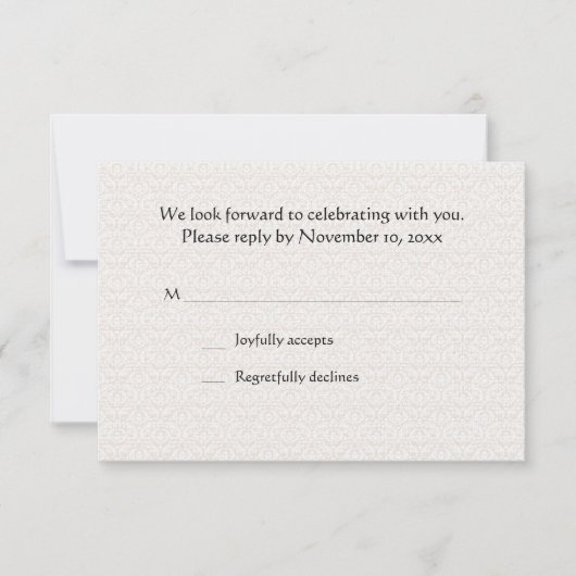 Cheralized Moment RSVP-kaart RSVP Kaartje (Voorkant)