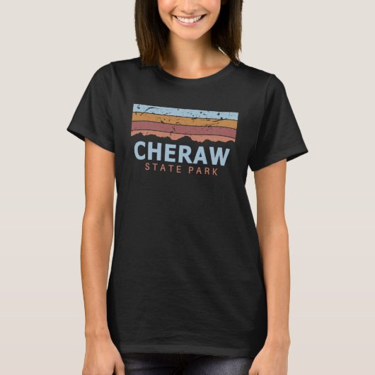 Cheraw State Park South Carolina Retro Cool T-shirt (Voorkant)