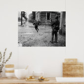 Cherbourg France U.S. Street Fighting World War II Poster (Keuken)