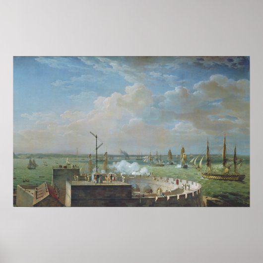 Cherbourg Harbour, 1822 Poster (Voorkant)