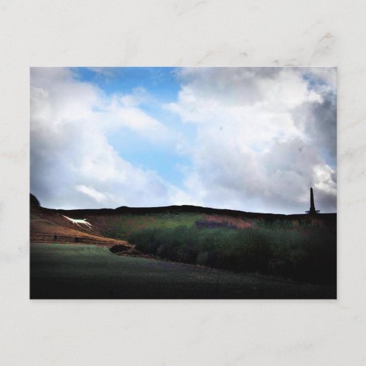 Cherhill White Horse - Wiltshire, Engeland Briefkaart (Voorkant)