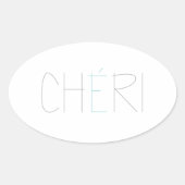 CHERI OVALE STICKER (Voorkant)