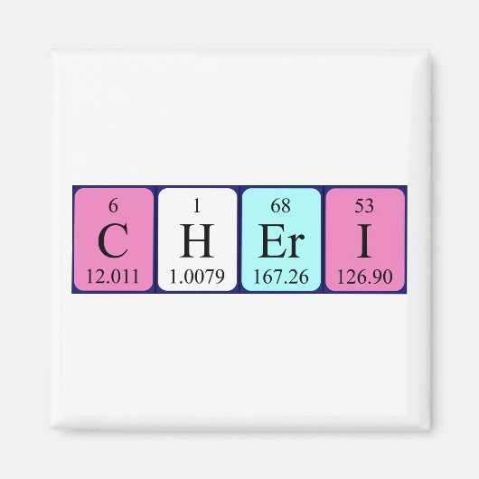 Cheri periodieke table name magnet (Voorkant)