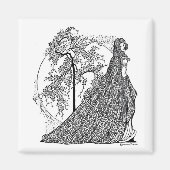 Cherie Amour  Fantasy Art Square Magnet (Voorkant)