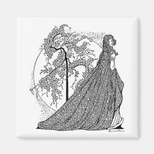 Cherie Amour  Fantasy Art Square Magnet