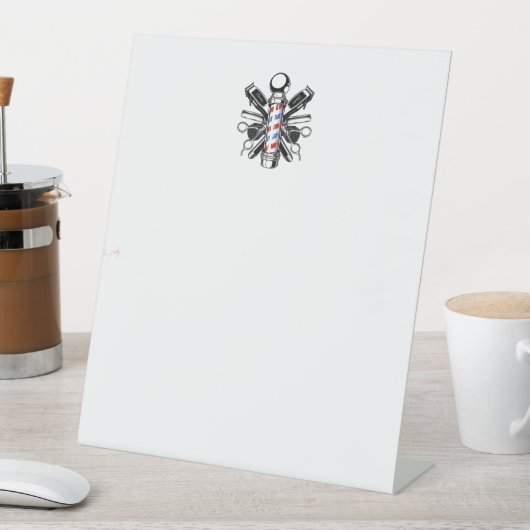 Cherie Huntley Het Barber Collectie Reclamebord Met Voetstuk (Insitu)