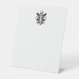 Cherie Huntley Het Barber Collectie Reclamebord Met Voetstuk