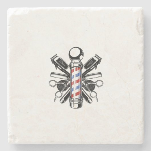 Cherie Huntley Het Barber Collectie Stenen Onderzetter (Voorkant)