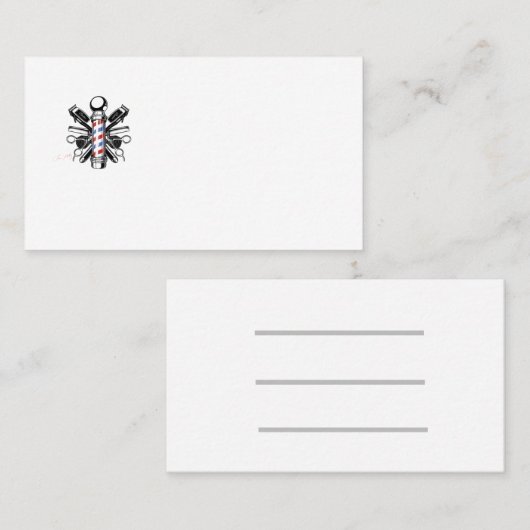 Cherie Huntley Het Barber Collectie Visitekaartje (Voorkant / Achterkant)