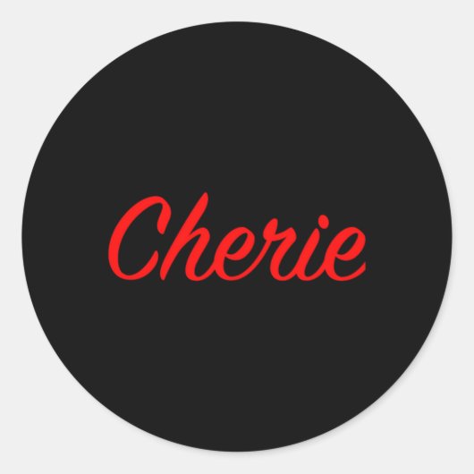 Cherie Ronde Sticker (Voorkant)
