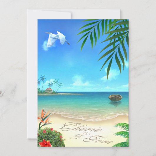 Cherie & Tom Exotic Beach: op maat: Kaart (Voorkant)