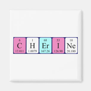 Cherine periodieke table name magnet
