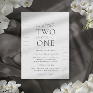 Cherise Elegant Simple katholieke Wedding Invitati Kaart