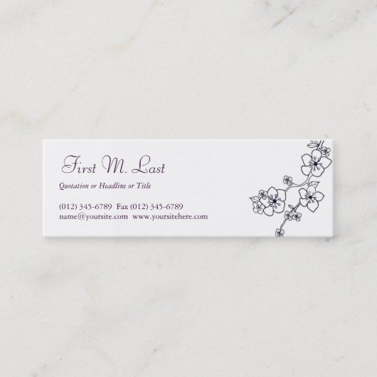 Cherise Mini Visitekaartje (Voorkant)