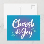 Cherish All Joy Briefkaart (Voorkant / Achterkant)