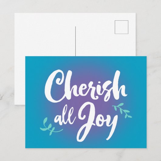 Cherish All Joy Briefkaart (Voorkant / Achterkant)