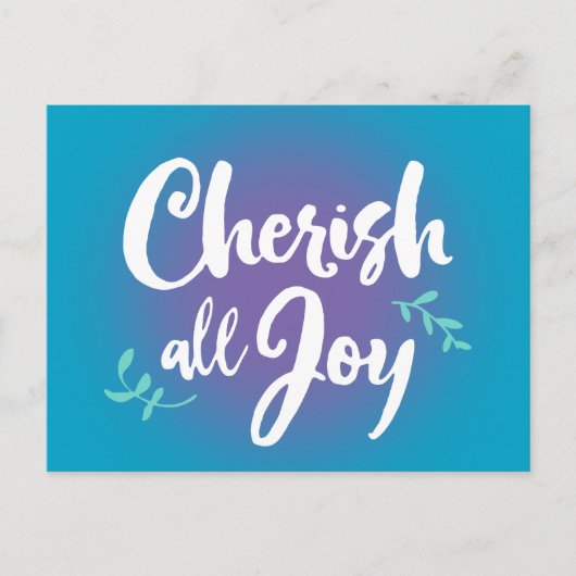 Cherish All Joy Briefkaart (Voorkant)