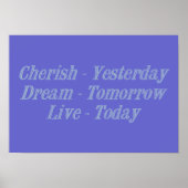 Cherish blue poster (Voorkant)