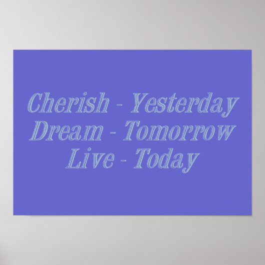 Cherish blue poster (Voorkant)