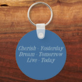 Cherish blue sleutelhanger (Voorkant)