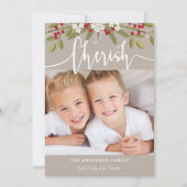 Cherish Christmas Holiday Twee-fotokaart Feestdagenkaart (Voorkant)