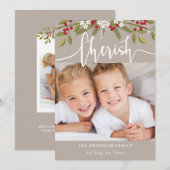 Cherish Christmas Holiday Twee-fotokaart Feestdagenkaart (Voorkant / Achterkant)