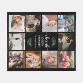 Cherish each Moment Photo Collage Black Fleece Deken (Voorkant (Horizontaal))