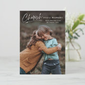 Cherish elk moment 2 foto Holiday Kerstmis Kaart (Staand voorkant)