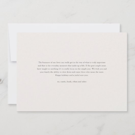 Cherish Elk moment 2 foto Merry Kerstmis Feestdagenkaart (Achterkant)