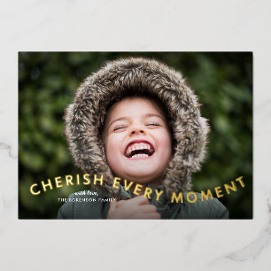Cherish Elke moment Curvy-foto Folie Feestdagenkaart