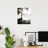 Cherish Elke ochtend - Foggy Lake Poster (Thuiskantoor)