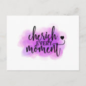"Cherish every Moment" Quote Postcard Briefkaart (Voorkant)