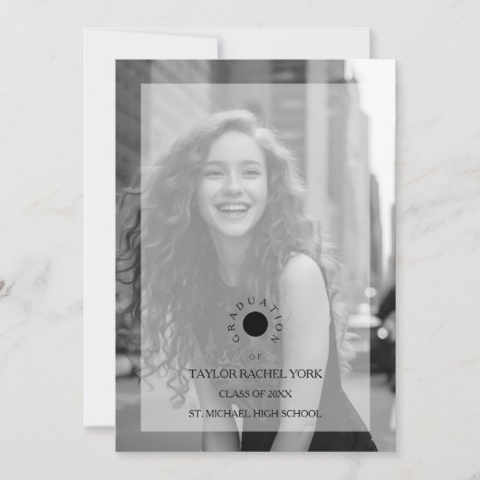 Cherish Exquisite Delicate Minimalist Black White Kaart (Voorkant)