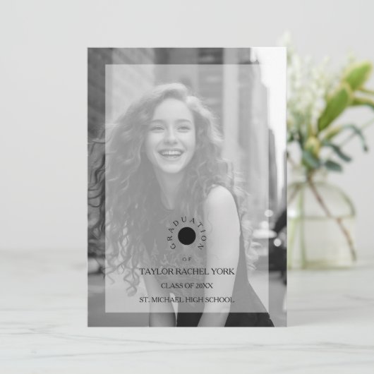 Cherish Exquisite Delicate Minimalist Black White Kaart (Staand voorkant)