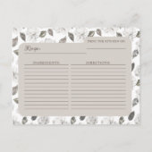  Cherish Floral Bride to Be Recipe Kaart (Achterkant)