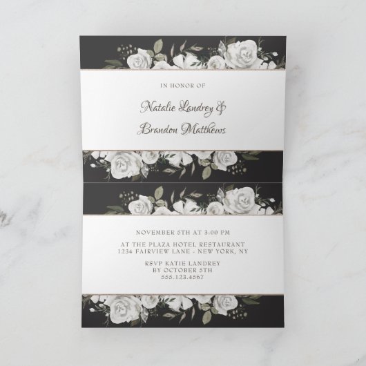  Cherish Floral Couple's bruiloft douche (Binnen)