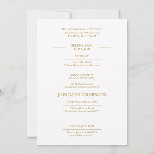 Cherish  Floral Heart Initials Graduate 2 Photos Kaart (Achterkant)